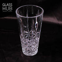 GLASS HUB (LYNX) - Vase 250 -22 ลายเพชร - แจกันแก้ว ลายคริสตัล เจียระไน เหมาะสำหรับใส่ดอกไม้ ตกแต่งบ้าน เพื่อความสวยงาม