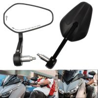 “：{}” Rearview Mirror For Vespa Cafe R Mirror Xmax 300 Accessories Tmax 500 Tmax 530 Mt 07 Fz1 R6 Motorcycle Mirror CNC Aluminum