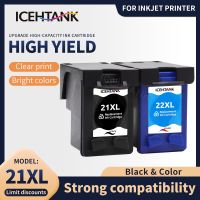 Icehtank อะไหล่ตลับหมึกรีไซเคิลสำหรับ Hp21 22 HP 21XL 22 XL สำหรับ Deskjet Envy D2445 D2460 F2290 F300เครื่องพิมพ์ F310