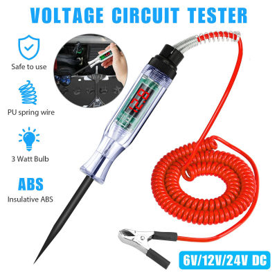 6/12/24V 6/12/24V Digital Electric Circuit Tester Truck Automotive Light Car Test