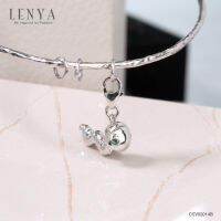 LenYa Jewelry ชาร์ม นักษัตรปีมะเส็ง งูเล็ก ตัวเรือนเงินแท้ ชุบทองขาว ประดับพลอย สามารถ Mix and Match กับเครื่องประดับสุดโปรดได้ ทั้งกำไล สร้อยข้อมือ หรือสร้อยคอ