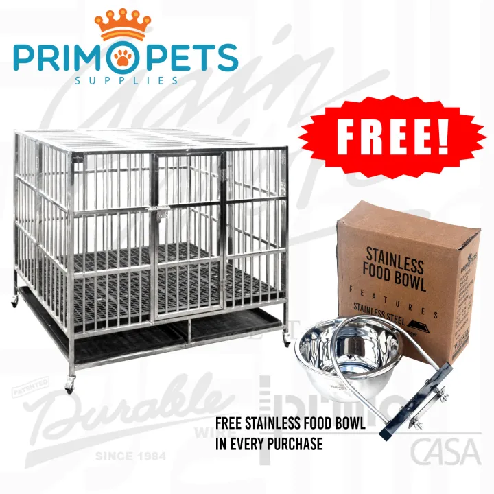 Gain More marketing Primo Pets Single Door Foldable Stainless pet cage dog Cage dog pen pet