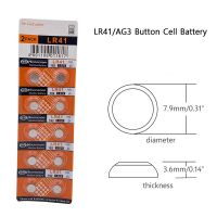 【Be worth】 kui qiu 10Pcs/Card LR41ปุ่ม SR41 AG3 G3A L736 192 392A Zn/MnO2 1.5V Batteri สำหรับนาฬิกาของเล่น