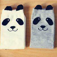 ☋✌❉  Black White Gray Girls Warm Cute Cartoon Panda 3D Eared Socks Funny Cute Harajuku Hipster Bear Animal Sokken