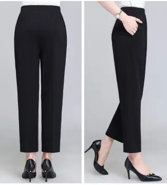 Office pants for women ladies black office pants for work school uniform  soft fabric