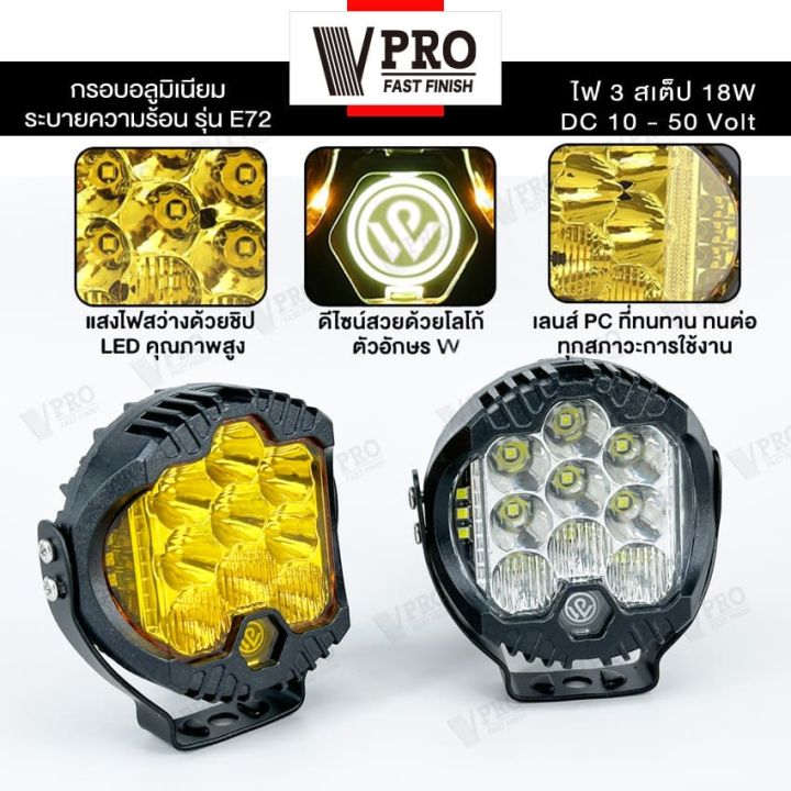 vpro-ไฟสปอร์ตไลท์-led-รุ่นใหม่-2023-e72-dc10-50volt-ไฟสว่าง-ไฟหน้ารถ-ไฟออฟโรด-ไฟท้าย-รถบรรทุก-รถยนต์-รถเตอร์ไซค์-และรถทั่วไป-081-fha