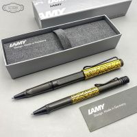 Special Set LAMY x Vichaikul  Gold Leaf Lacquerware Thai Traditional Design - ชุดปากกาลามี่ LAMY Safari โรลเลอร์บอล และลูกลื่น สีดำด้าน งานลงรักลายทอง