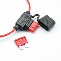 【YF】 Waterproof Power Socket Small Blade Type inline InLine Fuse Holders with 10A auto Car Replacement Fuses length  16AWG