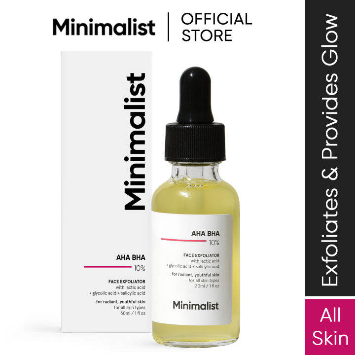 Minimalist 10 AHA BHA Face Exfoliating Leaveon Serum For Beginners