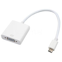 [COD] สายเคเบิลอะแดปเตอร์ VGA Type C ถึงตัวเมีย USBC USB 3.1ถึง VGA Adapter สำหรับ MA-Cbook Type.ใหม่