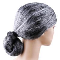 Grandma Granny Old Lady  Full Wigs hairpiece Fancy Dress Party Gray Short