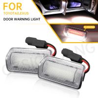 ไฟประตูข้างโคมไฟประตู Led แบบเต็ม2ชิ้นไฟกระพริบสีแดง/ขาวสำหรับ Toyota 4Runner Avalon Camry Sienna Venza Prius