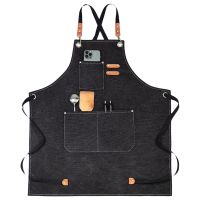 Adjustable Work Apron Chef Apron Easy to Clean Quick-Drying Fabric Apron for Baking Household Cleaning Aprons