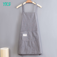 ?【Lowest price】YKS ผ้ากันเปื้อนแขนกุดผ้ากันเปื้อนสำหรับใช้ในครัวเรือนผ้าฝ้ายโพลีเอสเตอร์กันไขมันสำหรับผู้ใหญ่