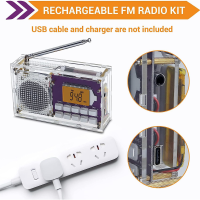 DIY Digital Radio Kit Digital Radio LCD Display Assemble Kit Shortwave Radios with Clock for Student STEM Learning Teaching