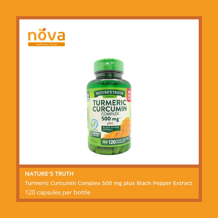 Nature's Truth Turmeric Curcumin Complex 500mg Plus Black Pepper