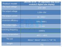 : “{》 LM2596 DC DC ตัวแปลงขาลงแรงดันไฟฟ้า DC,จอแสดงผลแอลอีดีโวลต์มิเตอร์4.0 ~ 40ถึง1.3-37V อะแดปเตอร์แปลงไฟปรับได้