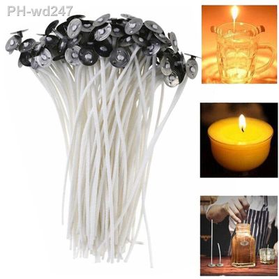 9CM 15CM 20CM Candle Wicks Smokeless Wax Pure Cotton Core 100Pcs/set DIY Candle Making Pre-waxed Wicks for Party Supplies