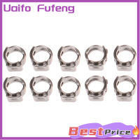 Uaifo ที่หนีบสายยาง10ชิ้น,ห่วงที่หนีบทีหนีบท่อเหล็กสเตนเลสแบบไม่มีหูจับสำหรับปิดท่อแคลมป์ปลดเร็ว