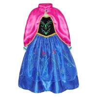 Princess Anna Dress Birthday Party Dress Cosplay Costume Christmas Party Costume