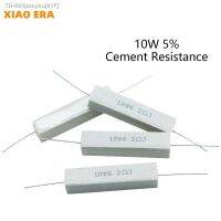 ◙ 10Pcs Cement Resistance 10W Accuracy 5 10 ohm 48x10x10mm Horizontal 1 100K 0.1R 0.5R 10R 15 20 100 120 330 Ohm 820 Ohm