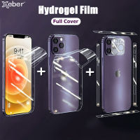 ฟิล์มHydrogel Full BodyสำหรับiPhone 14 Plus 11 12 13 Pro Maxกรอบด้านหน้าป้องกันหน้าจอกล้องเลนส์ป้องกันฟิล์ม-hdfssaa