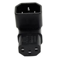 IEC Male C14 to Up Right Angled 90 Degree IEC Female C13 Power Extension Adapter