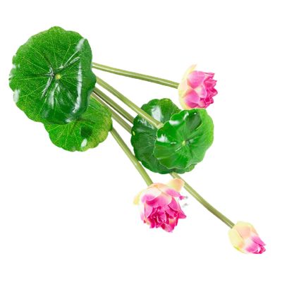 Sanwood®ดอกไม้ประดิษฐ์ไม่มี Withering ตกแต่งมีชีวิตชีวา Lotus Faux ผ้าไหมดอกไม้ประดิษฐ์สำหรับ Garden