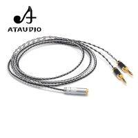 Silver Hifi 3.5 Female to Dual 3.5 Male Cable High Quality 3.5mm to Double 3.5mm Audio Wire