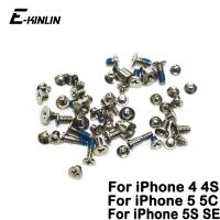 ชิ้นส่วนทดแทนชุดสกรูเต็มรูปแบบสำหรับ Iphone 4 4S 5 5S 5C SE พร้อมสลักเกลียวแท่นวางห้าจุดด้านล่าง