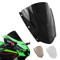 QMSTART กระจกกระจกรถจักรยานยนต์แข่งรถที่เบนทางลมกันแมลงวันสำหรับ KAWASAKI Ninja ZX-10R ZX10R ZX10RR 2021 2022 2023