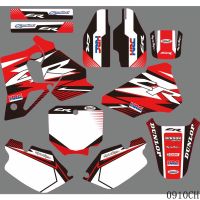 Full Graphics Decals Stickers Motorcycle Background Custom Number For HONDA CR 80 CR80 1996 1997 1998 1999 2000 2001 2002