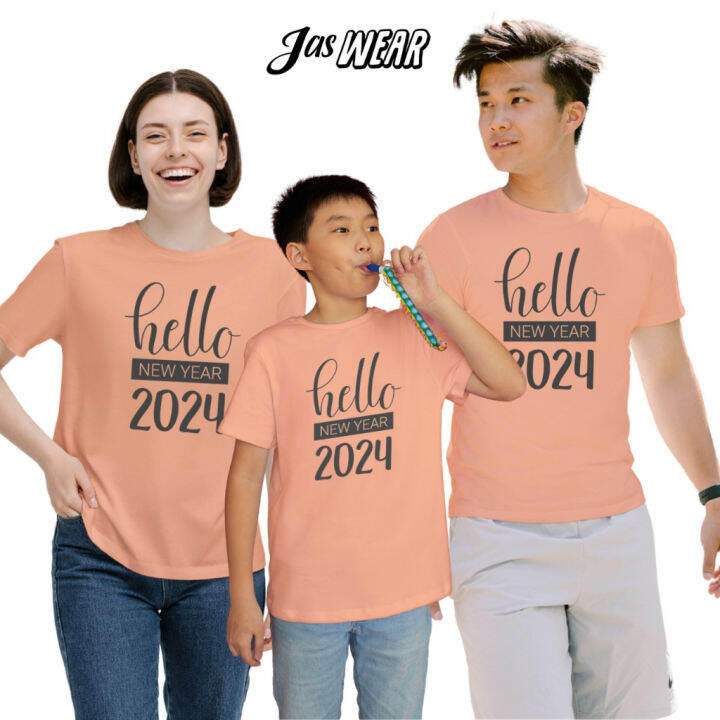 Apricot Crush Color of the Year 2024 Family Shirt Set New Year Shirt