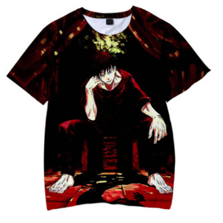 เสื้อยืดแขนสั้นพิมพ์ลาย-jujutsu-kaisen-สําหรับผู้ชาย