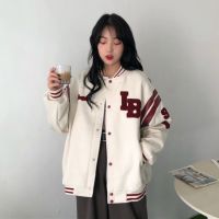 Large size American baseball uniform fashion sweatshirt womens 2021 spring new hoodie zipper top casual jacket retro loose