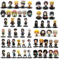 【CW】 Q Posket Figure Wholesale Demon Slayer Figurine 9Pcs 10Pcs 14Pcs Sets Kimetsu No Yaiba Small Dolls Desktop Decoration