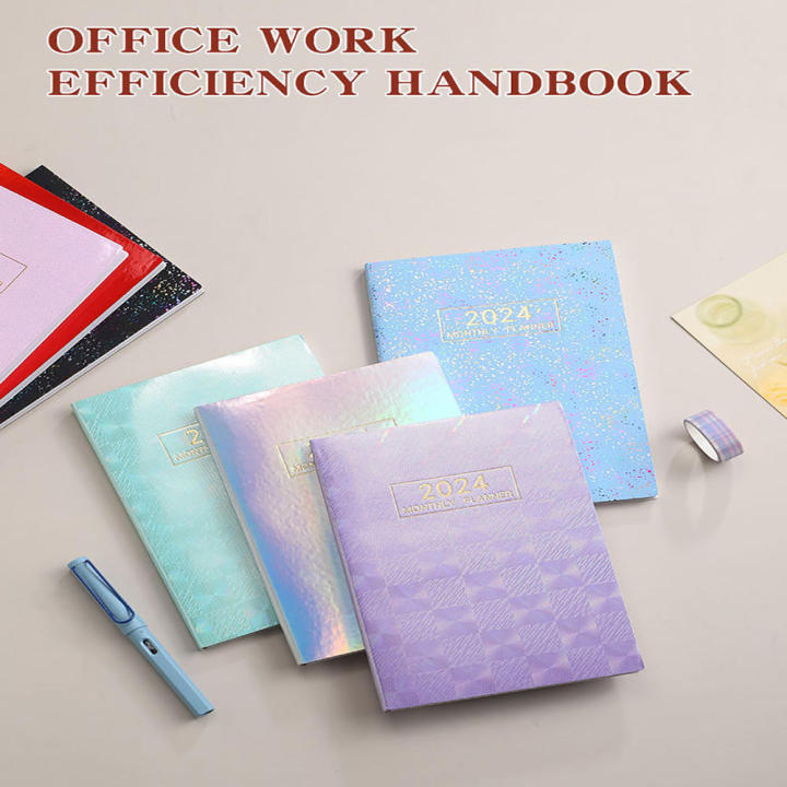 2024-list-office-school-supplies-schedule-weekly-agenda-planner-notebooks-portable-a5-notebook-notepad