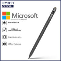 ปากกาสไตลัสสำหรับ Microsoft Surface Digital 2 in 1 Magnetic 4096 ปากกาพื้นผิวแบบกดเอียง Palm Rejection สำหรับ Surface Pro 8/X/7/6/9-Faewer