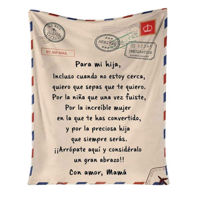 Spanish Comfortable Wrap Blanket For Home Office Perfect Letter Blanket A Gift For Family Friends Lovers Son Daughter New Year