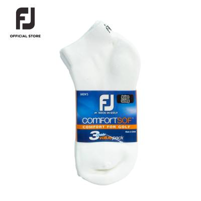 FootJoy FJ ComfortSof Sport Golf Socks Mens White 3 Pairs