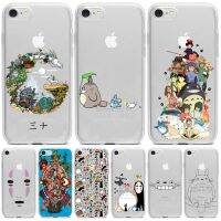 [สินค้าใหม่ในสต็อก] น่ารัก Totoro Spirited Away Ghibli Miyazaki อะนิเมะไม่มีใบหน้านุ่มล้างกรณีโทรศัพท์สำหรับ iPhone 12 11 14 Pro 7 8พลัส13 XS XR Max