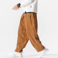 ฤดูหนาวใหม่ญี่ปุ่นผู้ชาย Waistband Corduroy Harem กางเกง Casual Jogging Sweatpants Hip-Hop Street ชายขนาดใหญ่ M-5XL