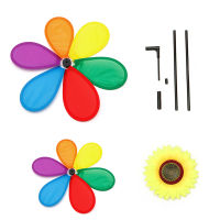 Sunflower Windmill Wind Spinner Rainbow Whirligig Wheel Home Yard Decoration New