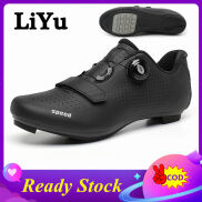 LiYu Đen Giày Đi Xe Đạp Không Có Khóa Giày Xe Đạp Nam Nữ Không Cleats Xe
