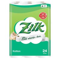 ZILK ซิลค์ กระดาษทิชชู คอตตอน 24 ม้วน