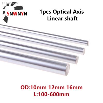 1Pc Optical Axis OD 10/12/16MM Rail Linear Shaft Chrome Stainless Steel Smooth Linear Rods Axis 200 400 600 3D Printer CNC Part