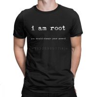 Mens Large T-shirt I Am Root T Shirts For Men Cotton Novelty Tshirts Ubuntu Command Line Linux Unix Hacking Tees