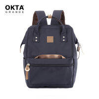 Himawari Backpack laptop pocket 29Hx30W cm with USB charging port anti theft opening OKTA 2107 Navy