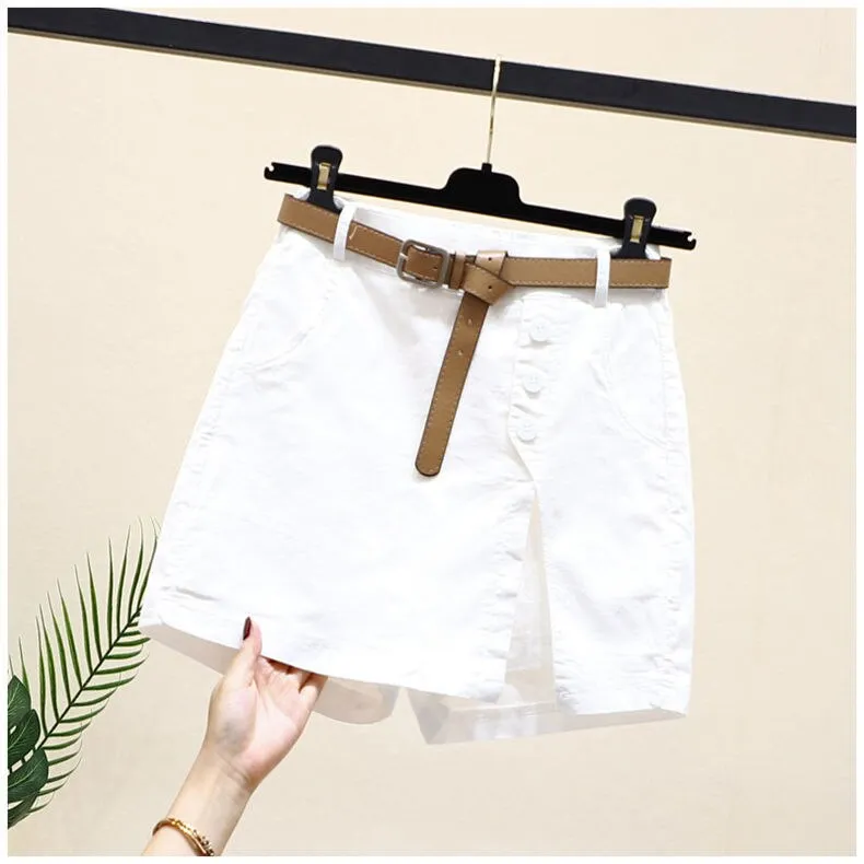 Summer Cotton Pants Skirt for Women Korean Style Oversized Ladies