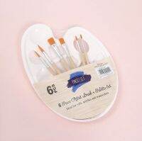 Pallet and Brushes set จานสี และ พู่กัน 6 อัน